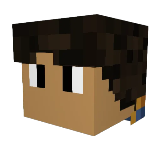 Sneakyjet14 Minecraft avatar head, 3D render