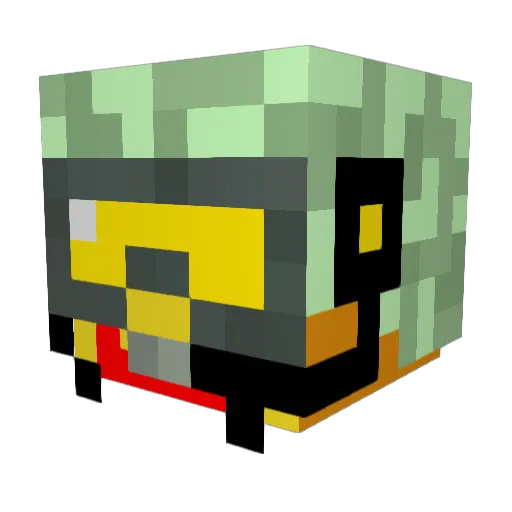 Sneakysnake15 Minecraft avatar head, 3D render