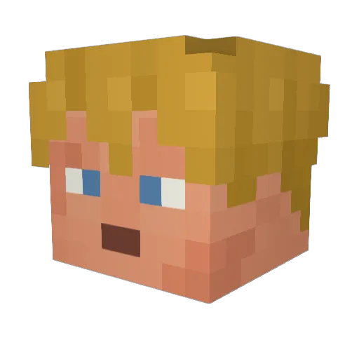 SneaxNLXD Minecraft avatar head, 3D render