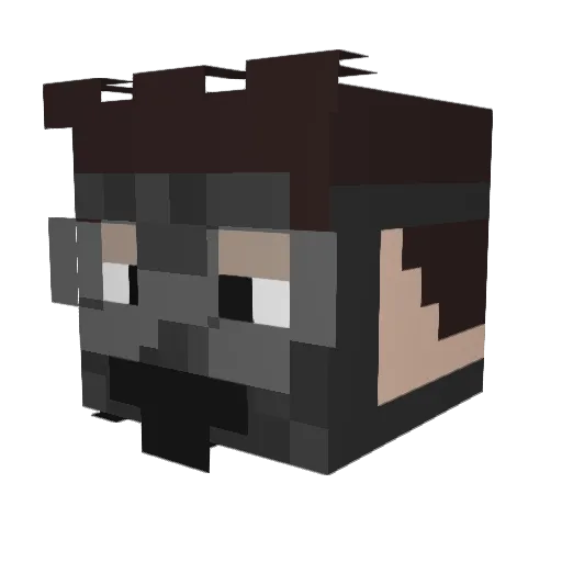 SneazXD Minecraft avatar head, 3D render