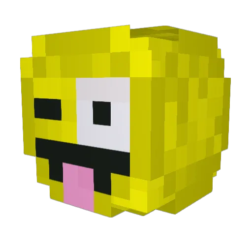 Sneazyzy Minecraft avatar head, 3D render