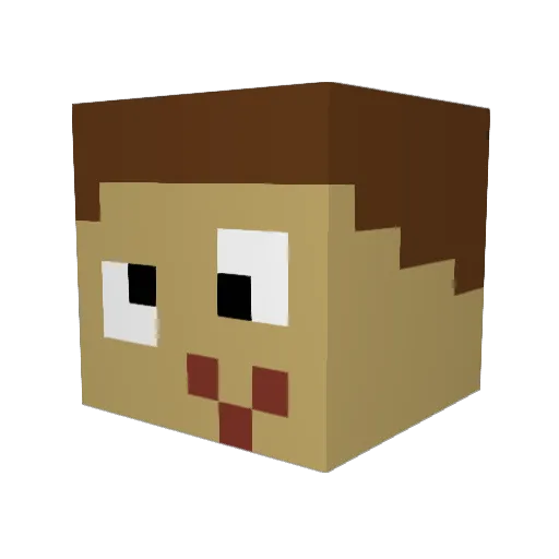 SnechSK_ Minecraft avatar head, 3D render