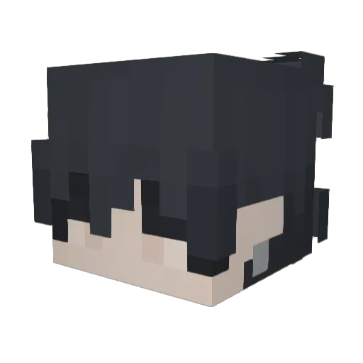 Snecks Minecraft avatar head, 3D render