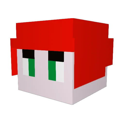 Sneedcopter Minecraft avatar head, 3D render