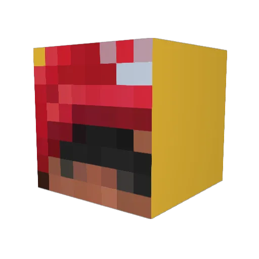 Sneefo Minecraft avatar head, 3D render
