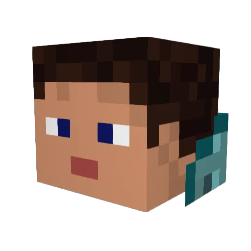 Sneefx26 Minecraft avatar head, 3D render