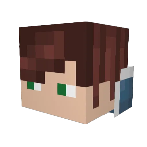 SneezeYX Minecraft avatar head, 3D render