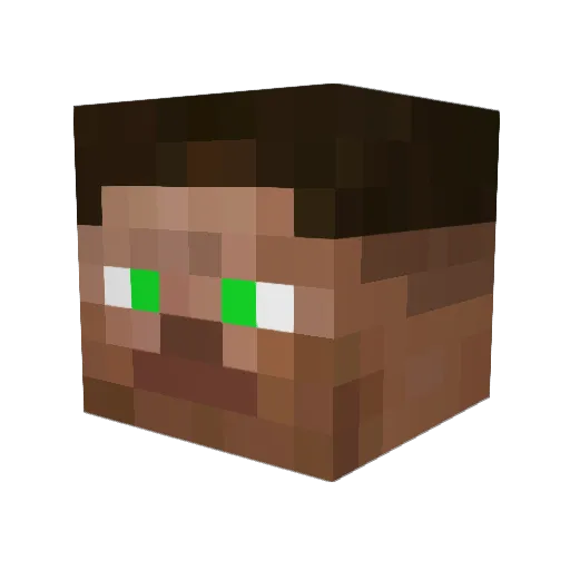 Sneezingdog Minecraft avatar head, 3D render