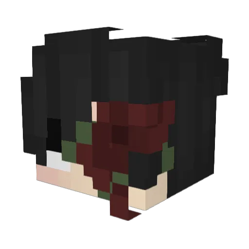 Snegoopad Minecraft avatar head, 3D render