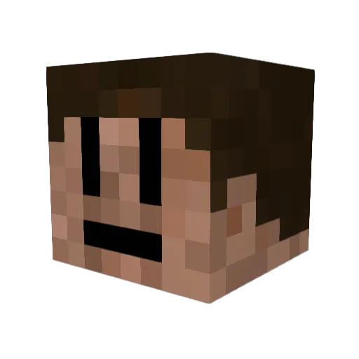 Snek87O6 Minecraft avatar head, 3D render