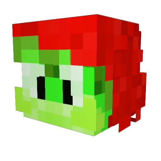SnekWiggles Minecraft avatar head, 3D render