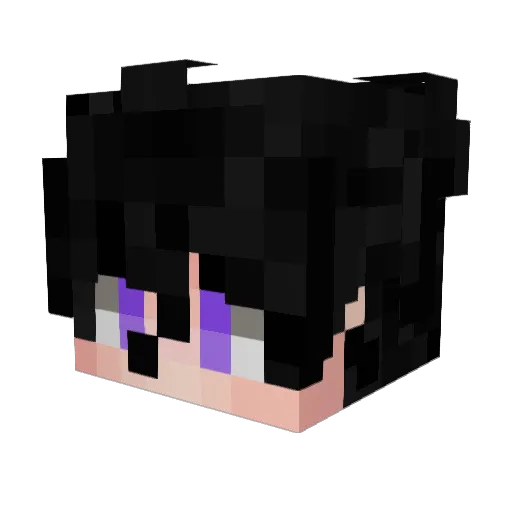 Snekle Minecraft avatar head, 3D render
