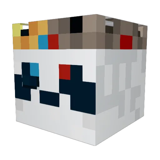 Snekromancer Minecraft avatar head, 3D render