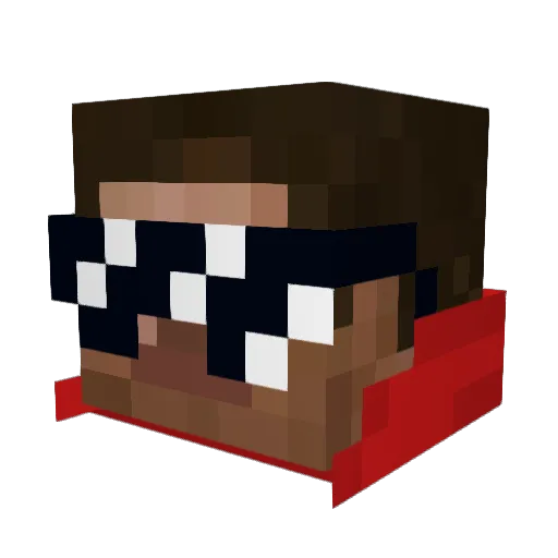 SneksosD Minecraft avatar head, 3D render