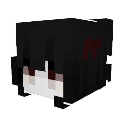 Snelie Minecraft avatar head, 3D render
