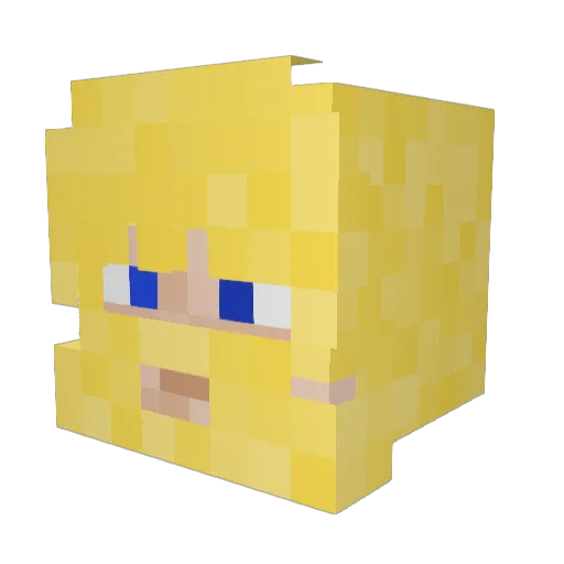 Snella88 Minecraft avatar head, 3D render