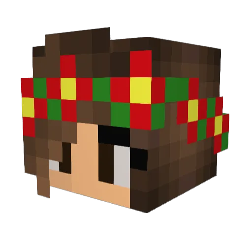 Snelwegbocht Minecraft avatar head, 3D render