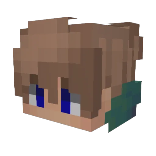 Snenjih Minecraft avatar head, 3D render