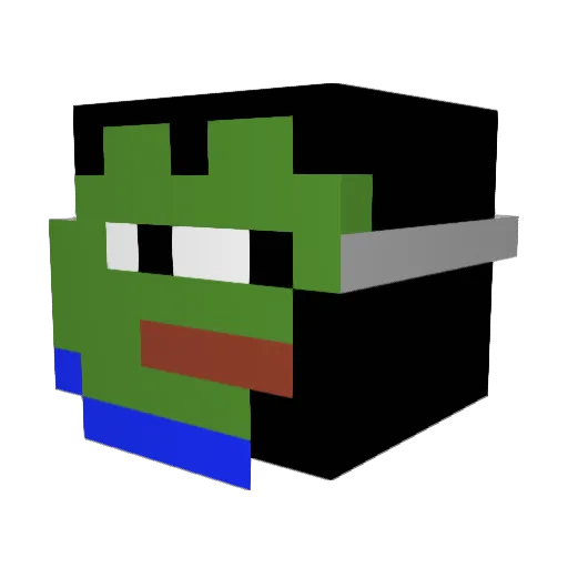 Sneraul Minecraft avatar head, 3D render