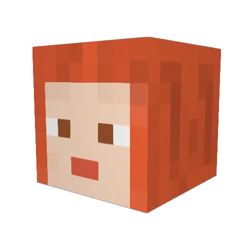 Snerrot Minecraft avatar head, 3D render