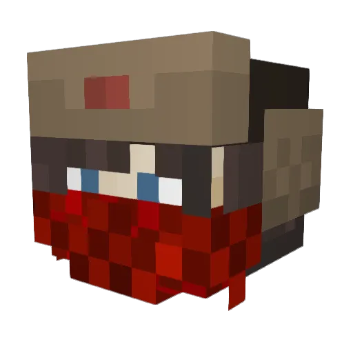 Snesp Minecraft avatar head, 3D render