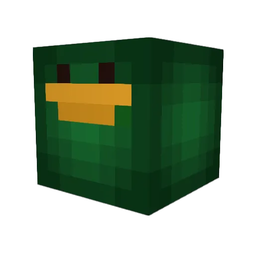 SnessyDuck Minecraft avatar head, 3D render