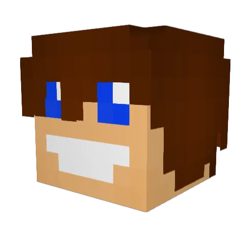 Snewleer Minecraft avatar head, 3D render