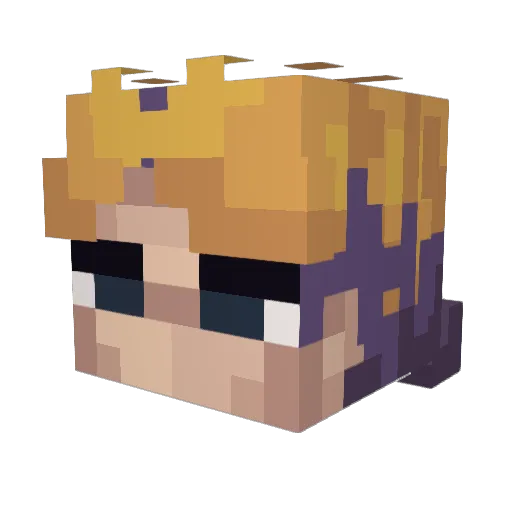 Sneypmc Minecraft avatar head, 3D render