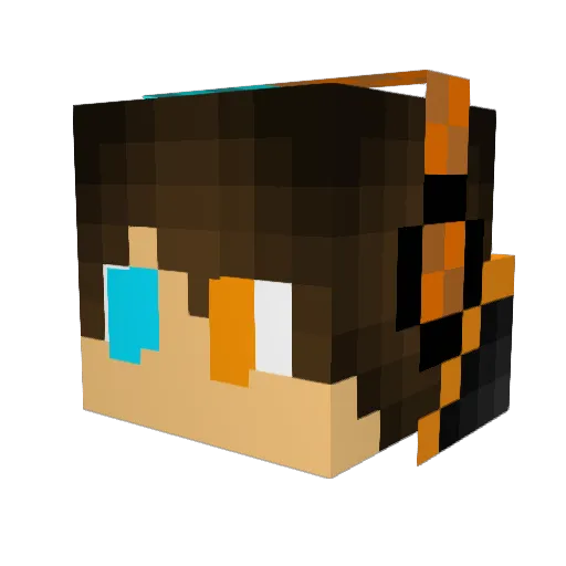 Snicer2 Minecraft avatar head, 3D render