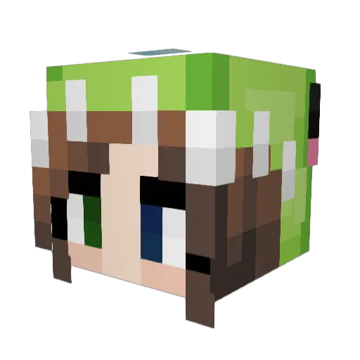 Snickericky Minecraft avatar head, 3D render