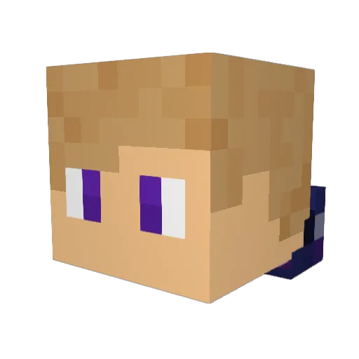 Snickers_333 Minecraft avatar head, 3D render