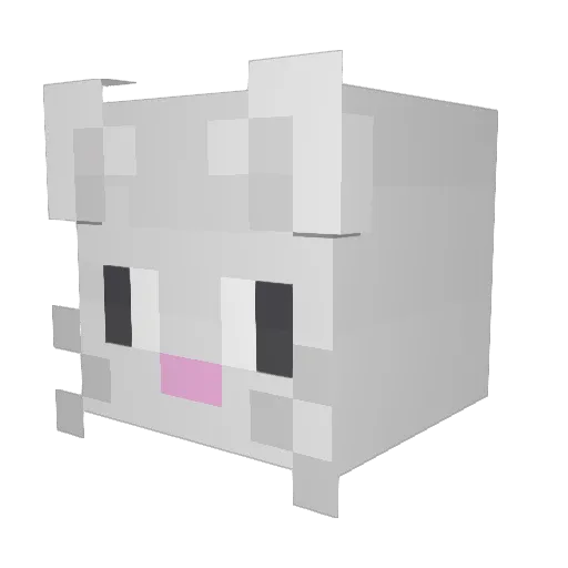 Snickersssss Minecraft avatar head, 3D render