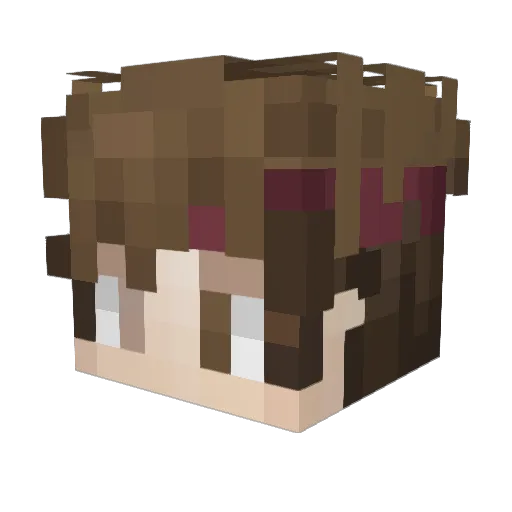 Snickreny Minecraft avatar head, 3D render