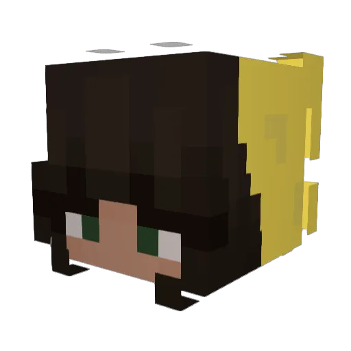 Sniesia Minecraft avatar head, 3D render