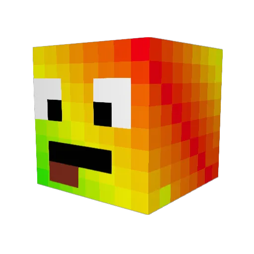 SnifSnif Minecraft avatar head, 3D render
