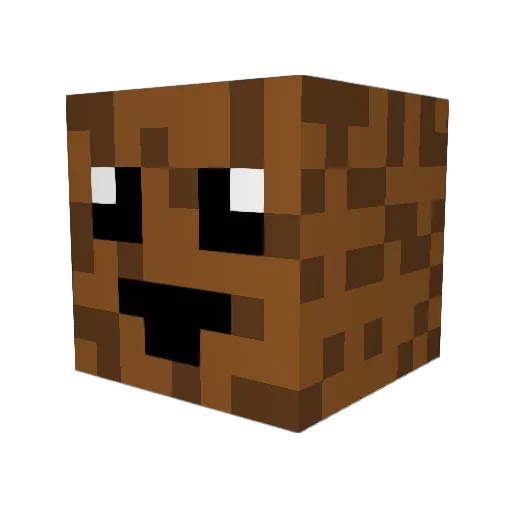 Sniflee Minecraft avatar head, 3D render