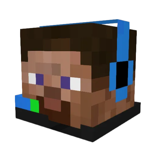 SniiperKat Minecraft avatar head, 3D render