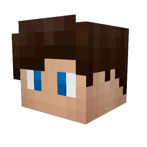 Snikeross Minecraft avatar head, 3D render
