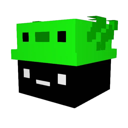Snikerrr Minecraft avatar head, 3D render