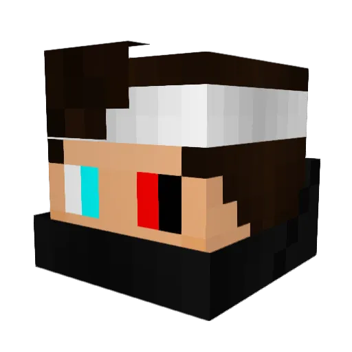 SnipeD0wn Minecraft avatar head, 3D render