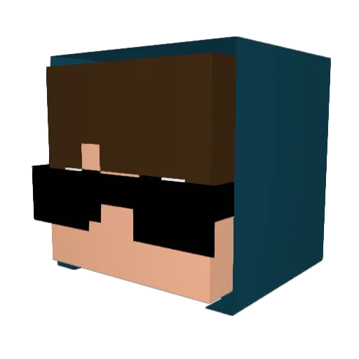 SnipeDogg Minecraft avatar head, 3D render
