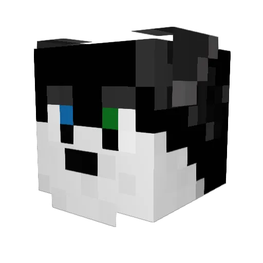 Snipediree Minecraft avatar head, 3D render