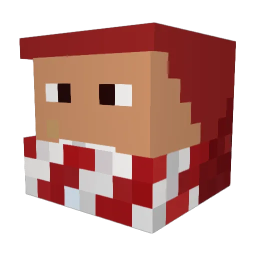 Snipeku_ Minecraft avatar head, 3D render