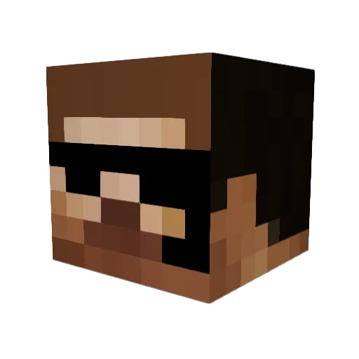 Sniper2B1 Minecraft avatar head, 3D render