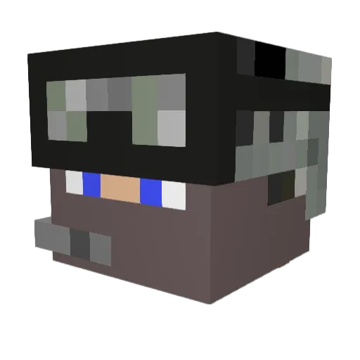 SniperElite880 Minecraft avatar head, 3D render