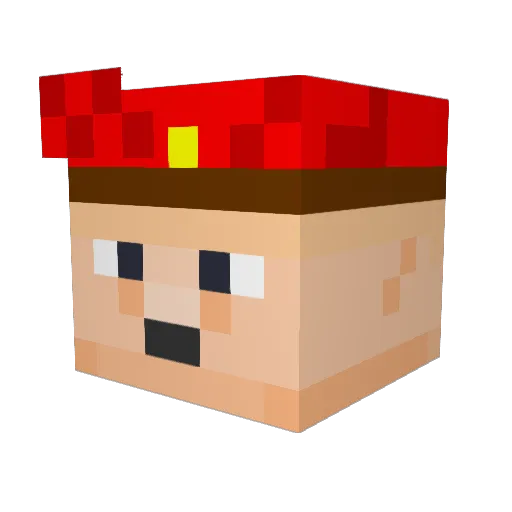 SniperFox17 Minecraft avatar head, 3D render