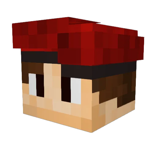 SniperKingEr Minecraft avatar head, 3D render