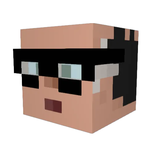 SniperKonig Minecraft avatar head, 3D render