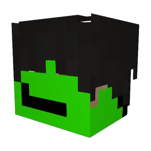 SniperPlayzGames Minecraft avatar head, 3D render
