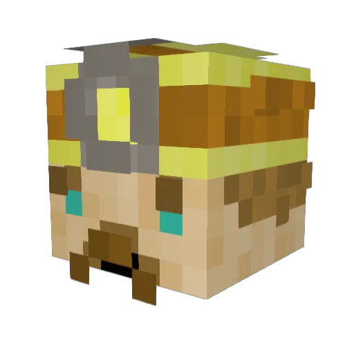 SniperTurttle Minecraft avatar head, 3D render